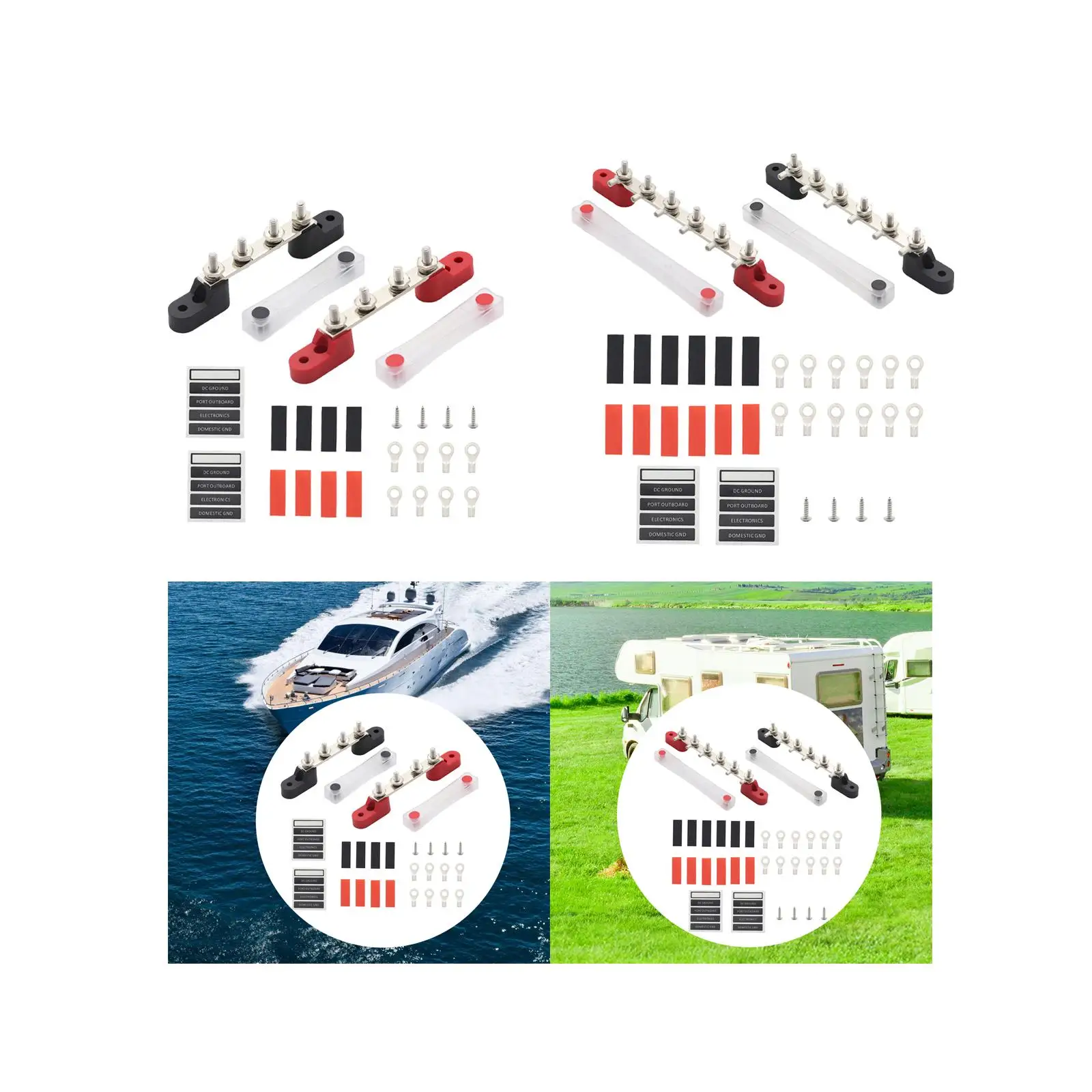 2 stuks stroomverdeelblok busbar busbar 100V vervangt accessoire reserveonderdeel