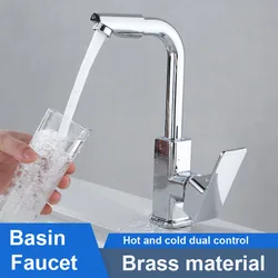 360° Rotation Bathroom Sink Faucet Brass Hot and Cold Lavatory Water Taps Silver Kitchen Faucet With Filter Mouthwash Function
