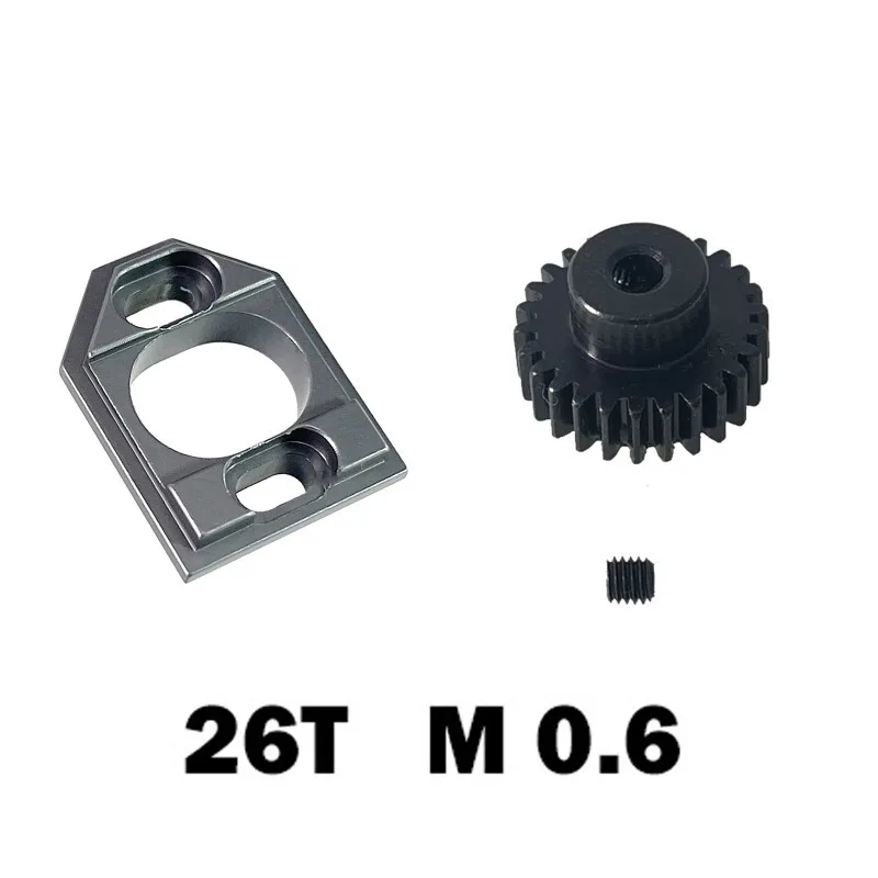 Per MJX 1/14 14301 14302 14303 14209 14210 14211 RC Auto telecomando parti metalliche base motore Denti motore in acciaio 26T