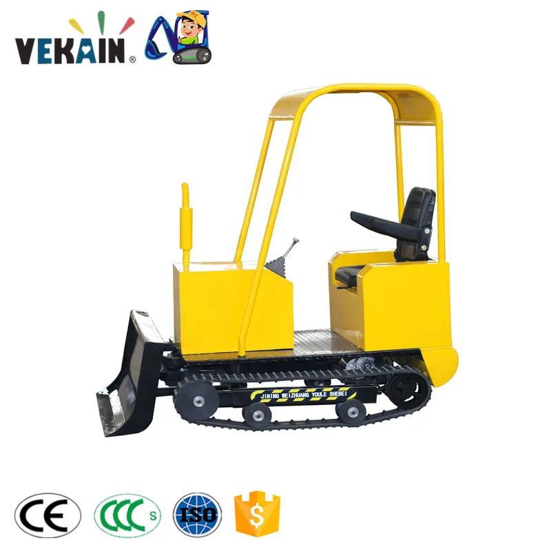 Mini Electric Indoor/Outdoor Metal Model Bulldozer Toy Kids Educational Amusement Equipment for Garden Adventure Park Parks