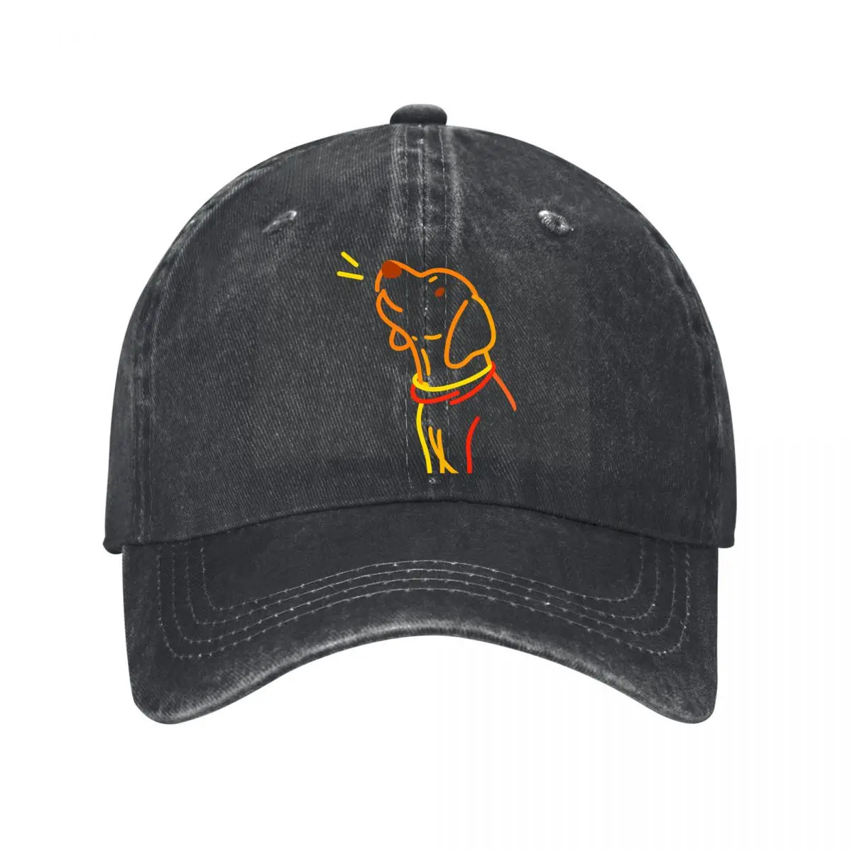 Cute Beagle Dog Line Art Pet Lover Graphic Design New Vintage Washed Cotton Baseball Cap Sun Hats