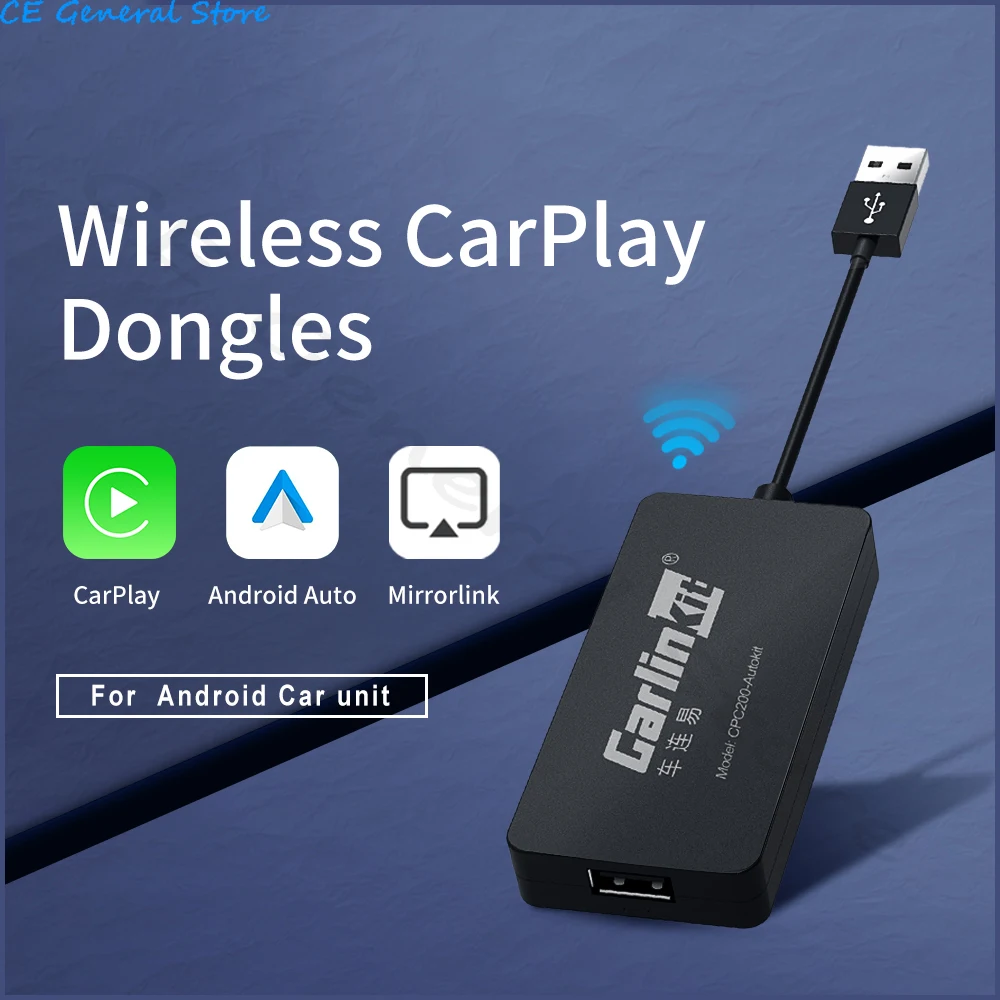 CarlinKit Wireless CarPlay Adapter Carplay Smart Link iOS 15 Built-in Mic Wireless Android Auto Dongle For Modify Android