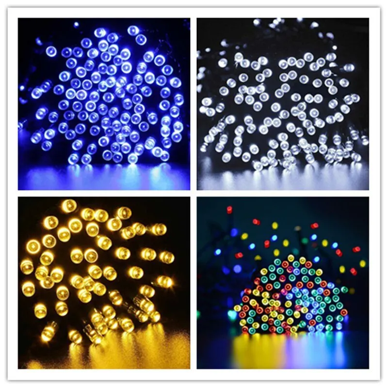 50/100/200LEDs Solar Powered Outdoor Fairy Lights IP65 Waterproof 8 Lighting Modes for Christmas Wedding Decor
