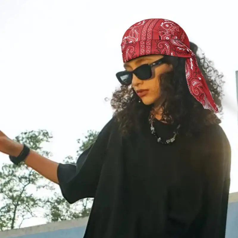 Fashion Pirate Cap Men Cotton Printed Sun Protection Cycling Summer Bandana Cashew Women Hat Spring Hip-hop Headscarf Headband