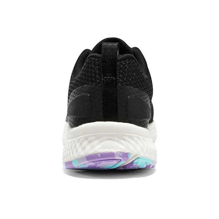Skechers Go Run Consistent Comfortable Abrasion Resistant Low top Casual Running Shoes Women's Black Purple 128292-BKLV