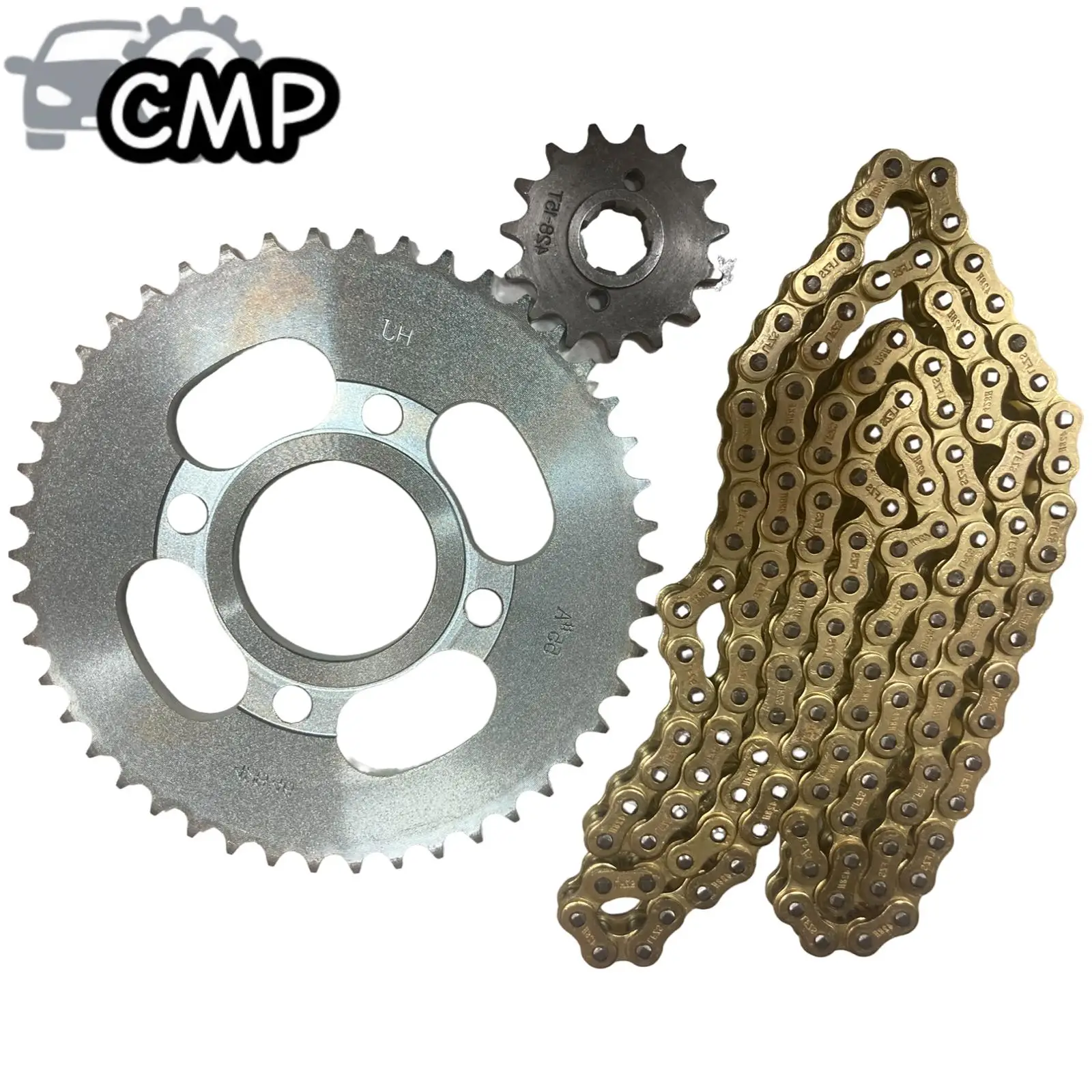 

1set Motorcycle Enhanced Drag Chain Kit Fits For Italika Dm 200 46T-15T-428H-132 Motorcycle Repair Parts