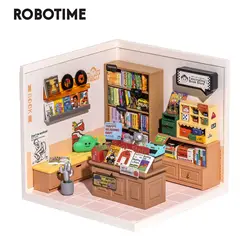 Robotime-Rolife Super Creator, Kit en miniatura, librería, disfruta del fascinante mundo de la fabricación, rompecabezas 3D, juguetes para niños