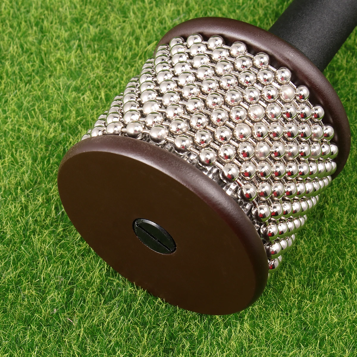 

Percussion Cabasa Music Instrument Safe Kids Teaching Tools Musical Rattlesnake Sound Beads Rotated Steel Rhythmic