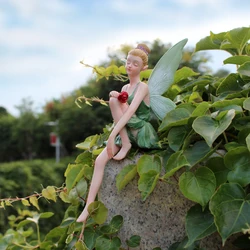 1pc Elegant Sitting Flower Fairy, Colorful and Bronze, Creative Garden Decoration Flower Fairy Ornament