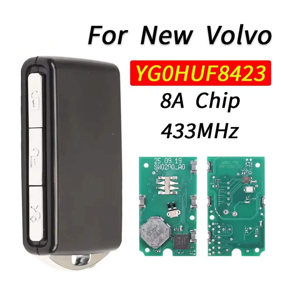 

Xuri YGOHUF8423 Smart Car Remote Key Fob for Polestar 2 for Volvo S60 S90 V60 V90 XC40 XC60 XC90 2016-2022 Vehicle Keyless Go