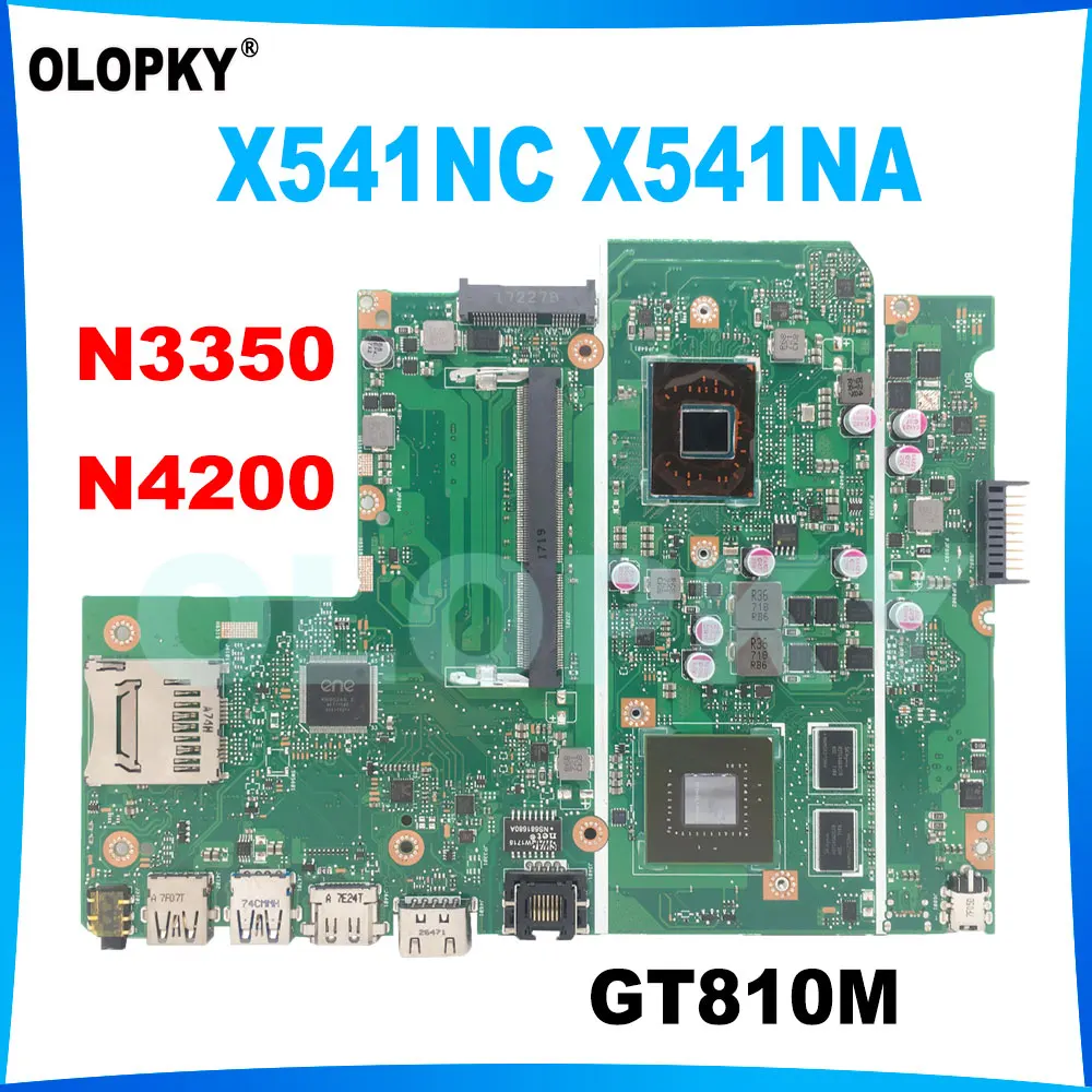 X541NC motherboard for ASUS X541NA A541N R541N F541N A541NC laptop motherboard with N3350 N4200 CPU GT810M GPU 100% tested