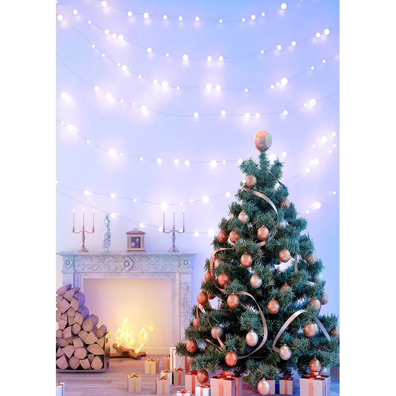 NITREE Christmas Indoor Theme Photography Background Christmas tree Children Backdrops For Photo Studio Props JPE-03