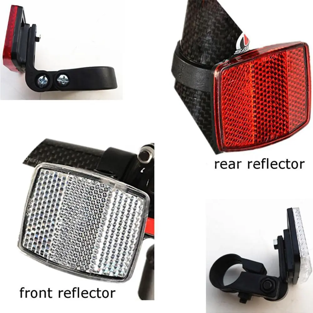 Practical Cycling Road Bike Front Rear Reflector Safety Accessories Reflective Lens Warning Light - Image 5