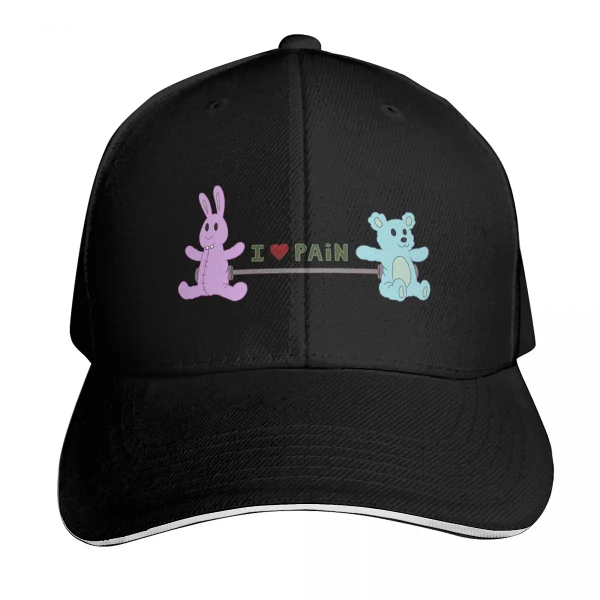 I Heart Pain Baseball Cap Streetwear Sunhat Rave Hood For Man Women's
