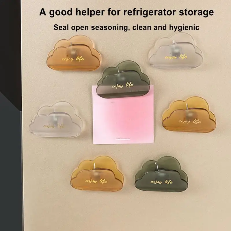 Refrigerator Magnetic Clips Chip Clips Fridge Refrigerator Transparent Food Clips Bag Sealing Clips For Potato Chips Nuts Candy