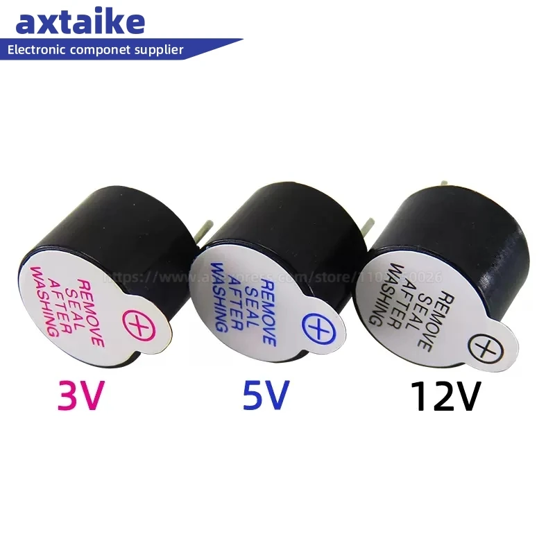10PCS 3V 5V 12V Active Buzzer 12095 Magnetic Long Continous Beep Tone 12*9.5mm