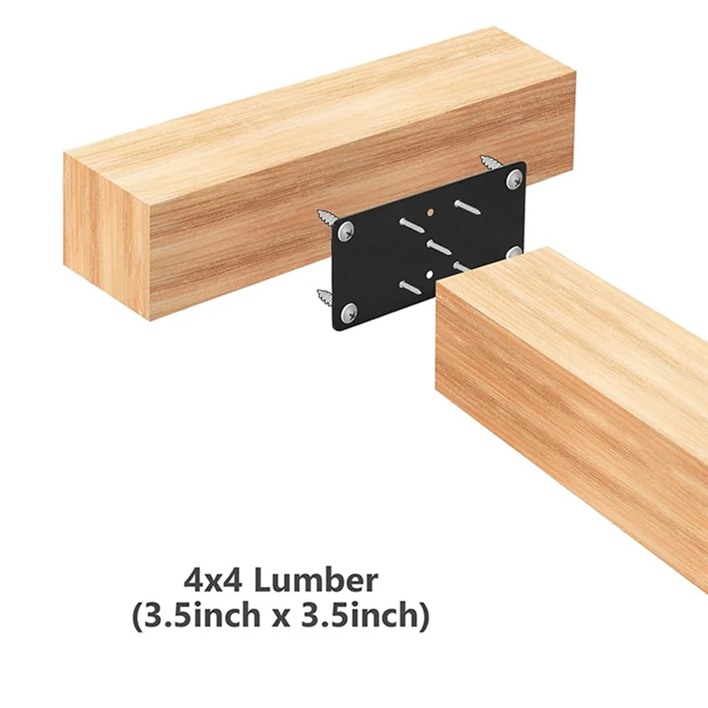 

AB41-2 PCS Heavy Duty Patio Column Base Plate Fence Column Base Black Metal Anchor Plate Patio Column Base Connector