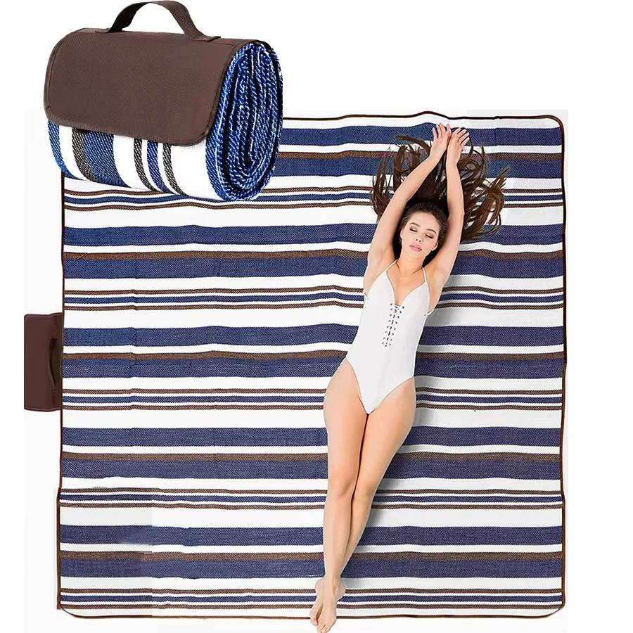 1Pc Extra Large Waterproof Sandproof Foldable Outdoor Beach Picnic Blanket for Spring Summer Camping, Beach, Park