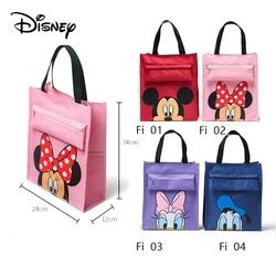 MINISO Original Mickey Mouse Handbag Cartoon Casual Portable Oxford Cloth bag Pen File Folder for Papers Student Stationery