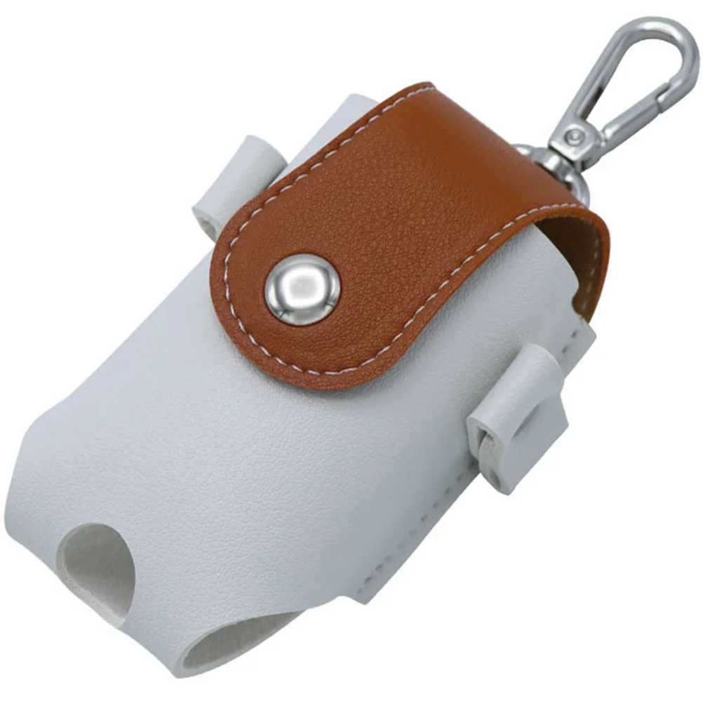 

Golfing Ball Bag Heavy Duty PU Material Anti-Scratch Convenient Button Design Hanging Golf Club Belt Holder Small Ball Storage