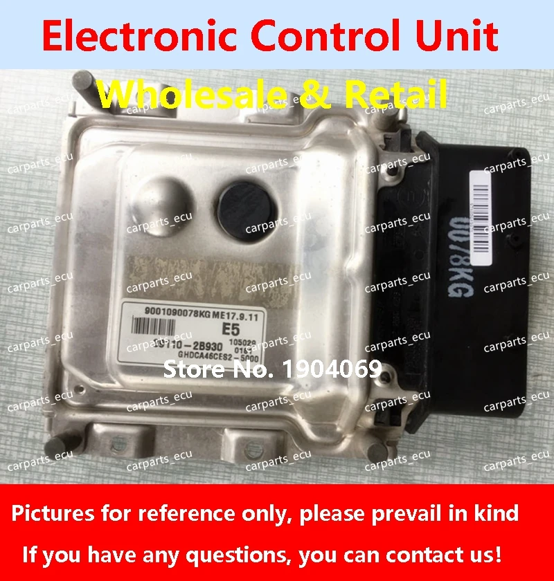 

For Hyundai Elantra Rena Car Engine Computer Board/ECU/ME17.9.11 39110-2B390 E5/39111-03420 214/39111-2B114 HHB/39112-2B410 F7