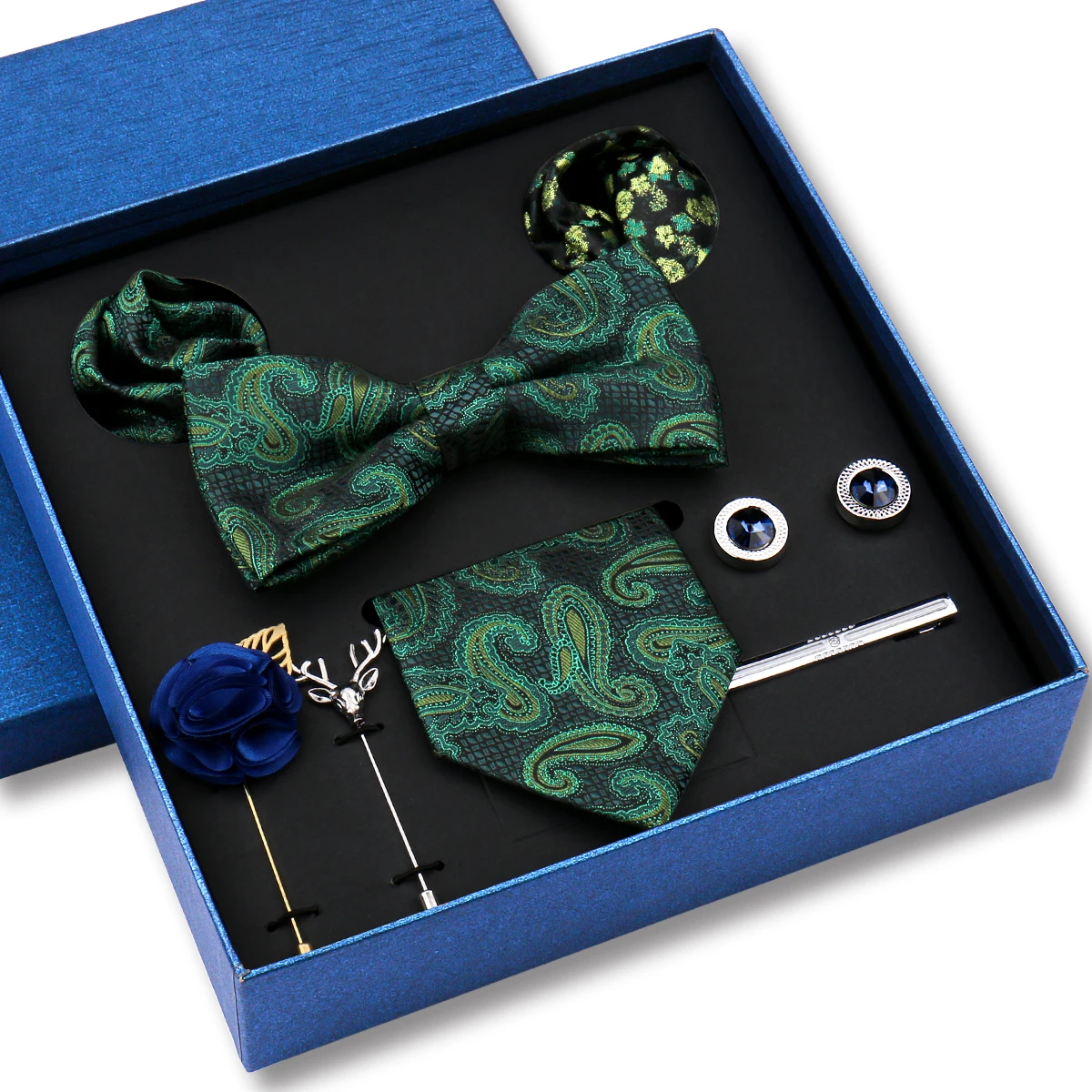 Men's Tie Set Gift Box Paisley - Cufflink Box Set recension och pris