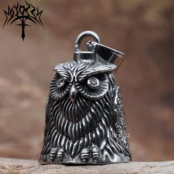 OWL Guardian Bell of Good Luck Gift Set Fortune Lucky Charm Bells Keychain 316L Stainless Steel Bell For Mens & FREE Bell Hanger