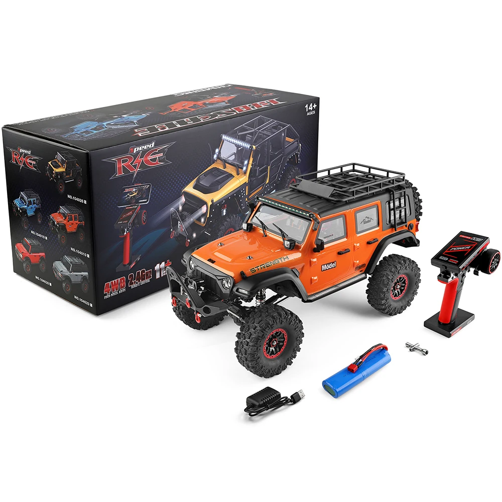 WLtoys 1:10 รถ RC 104010   รถปีนเขาไฟฟ้า 4WD 2.4G 100M รถออฟโรดรุ่นของเล่นรถ RC