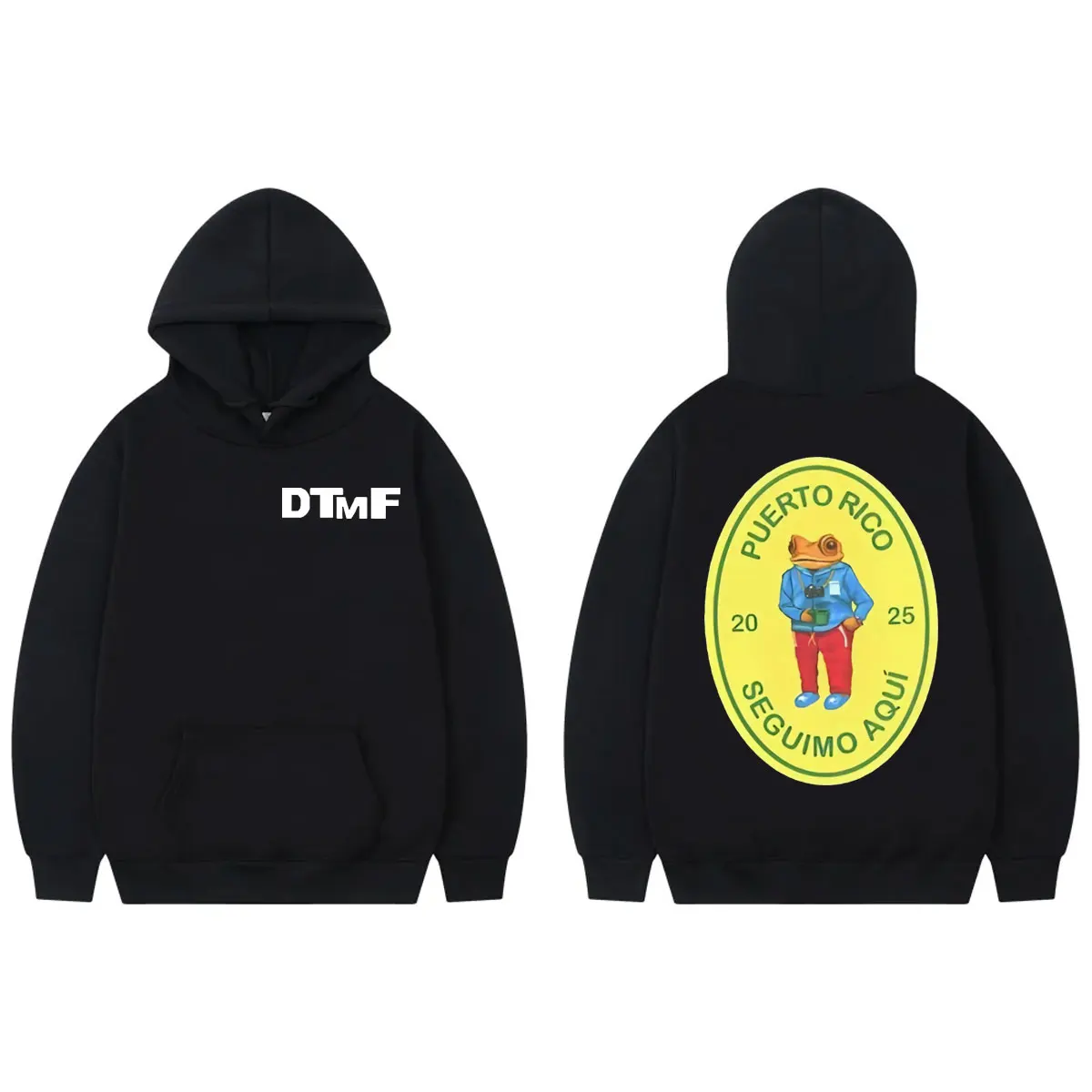 

Rapper Bad Bunny 2025 New Album DTMF Design Graphic Hoodie Fashion Hip Hop Hooded Sweatshirts Men Women Casual Loose Pullovers