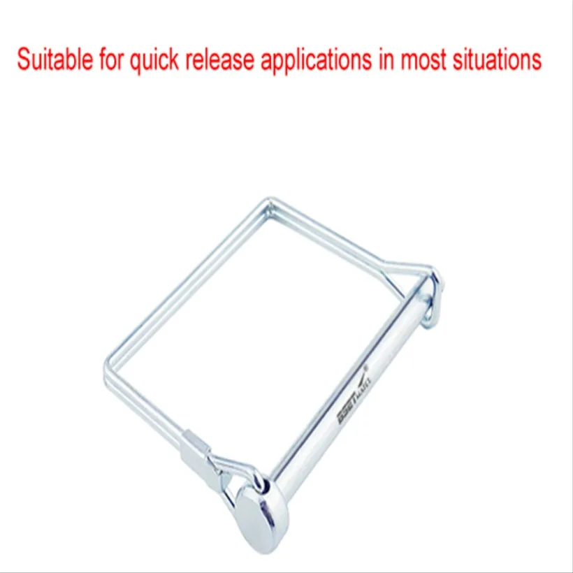 

Spring Carbon Steel Square Shaft Locking Lock Pin Safety Coupler Retainer Farm Trailers Wagons Lawn Garden Auto Car Trailer 1PC