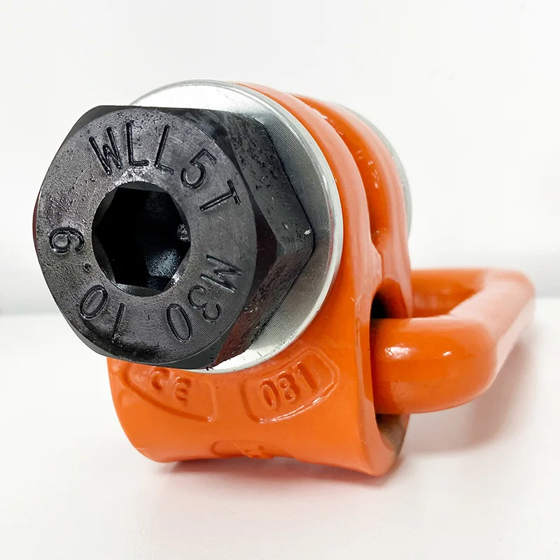 สลิงยกน้ำหนักเกรด 80 พร้อมห่วงหมุนแบบหมุนได้รอบทิศทาง อุปกรณ์ยกแบบดึงด้านข้าง ห่วงยกแบบหมุนอเนกประสงค์