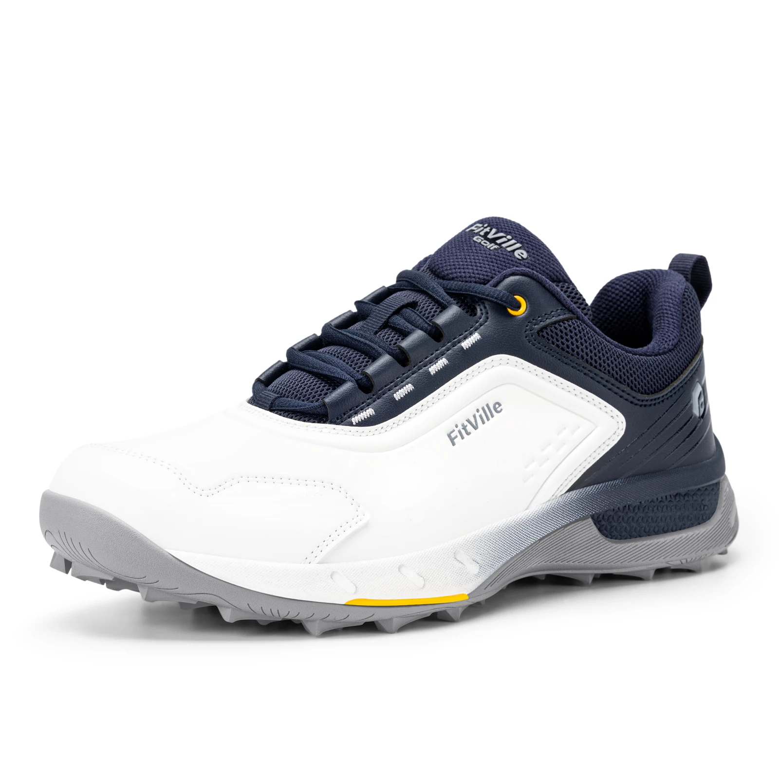 

FitVille Men's Golf Shoes Professional Wide Spikeless Golf Shoes for Men Wear Equipment Sports Luxury Sneakers Water Resistant