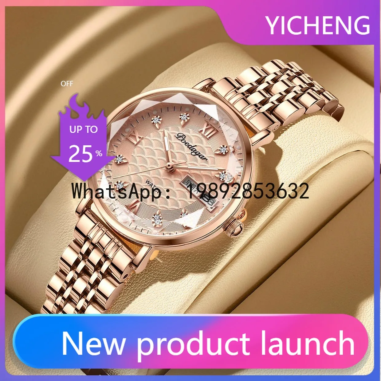 

LYY women's watch waterproof luminous double calendar fashion women's watch