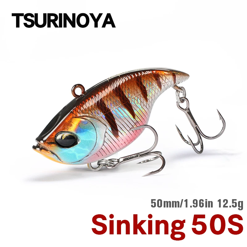 

TSURINOYA Vibe Lure TEMPTER 50mm 12.5g Wobblers Fishing Tackle Fishing Lures Vibration Bait for Bass Pike Artificial Accessories