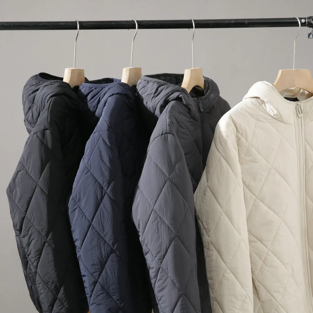 Women Hooded Coats Solid Parkas Jackets Zipper Pockets Long Sleeves Button Thick Loose Fit Casual Office Lady 2025 Autumn Winter