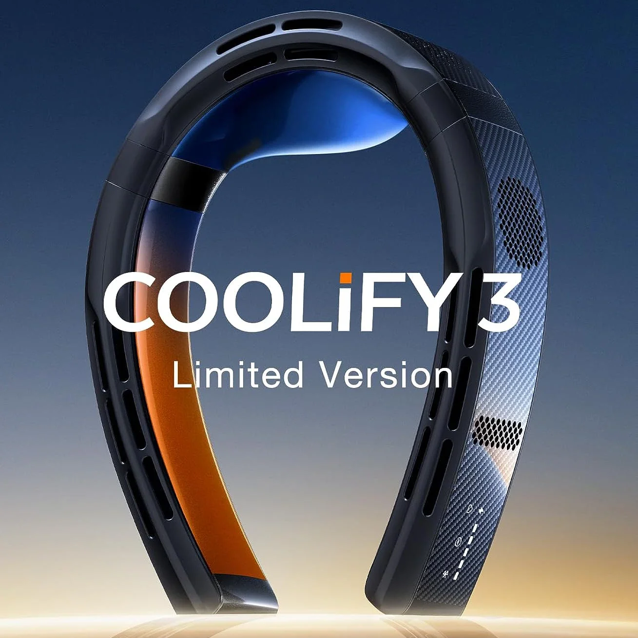 COOLIFY 3 넥 에어컨 히터 쿨링 넥 선풍기, 블레이드리스 휴대용 선풍기 AI 온도 조절 웨어러블 쿨러, 블랙, 6000mAh