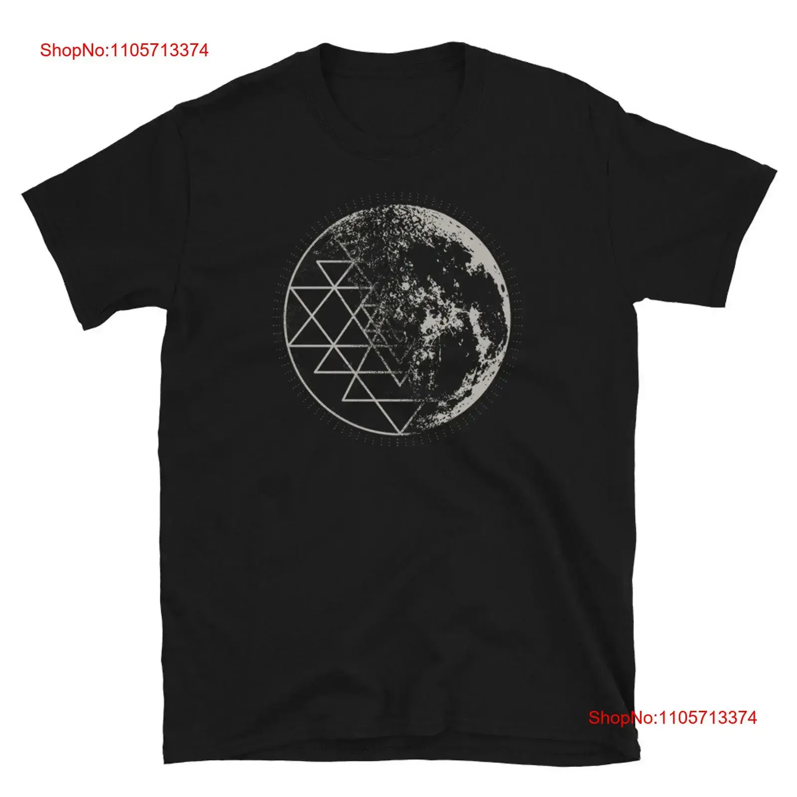 Full Moon Sri Yantra Metatron Geometry Mandala T Shirt vintage Washed Slightly Casual Comfortable Stretched Versatile Soft
