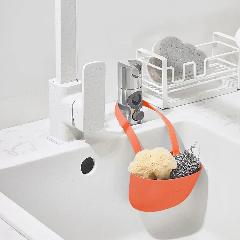 

Kitchen Dish Cloth Sponge Storage bag Sink Holder Holder Soap Portable Home Hanging Drain Bag Basket Bath Storage Tools