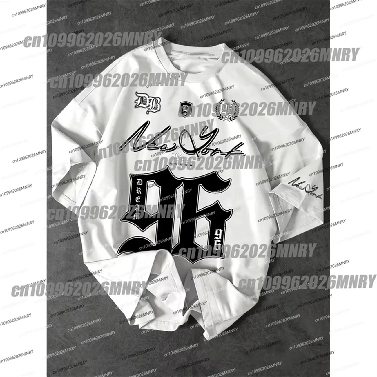 New Fashionable 96 Digital Printed Jersey Breathable Round Neck Kid T-shirt Outdoor Quick Drying Leisure Moto Sports Men Top