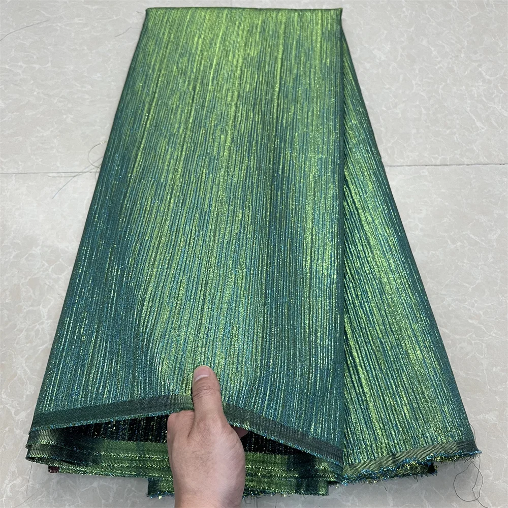 

2025 Высокое качество африканский нигерийский тюль кружевная ткань органза вышивка гипюровое вечернее платье парчовое жаккардовое платье 5 ярдов YXZ171