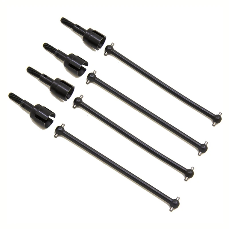 8Pcs Steel Dogbone Drive Shaft & Wheel Axle Replacement 08029 02033 For HSP 94111 94108 94170 1/10 RC Car Parts,Black