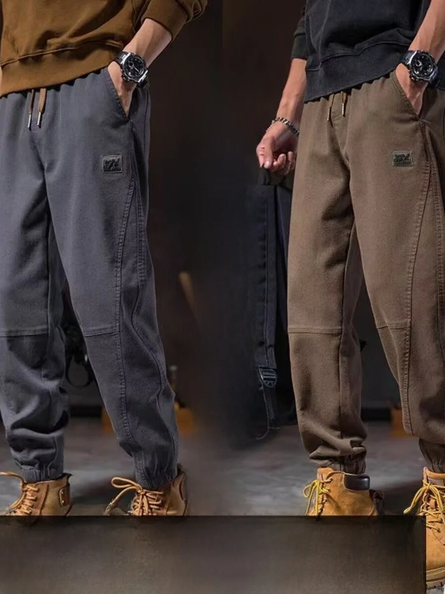 Men's Workwear Pants Casual Loose Fit Sports Style Autumn New Trendy Big Size Cargo Trousers Anti-Wrinkle Wear Resistant