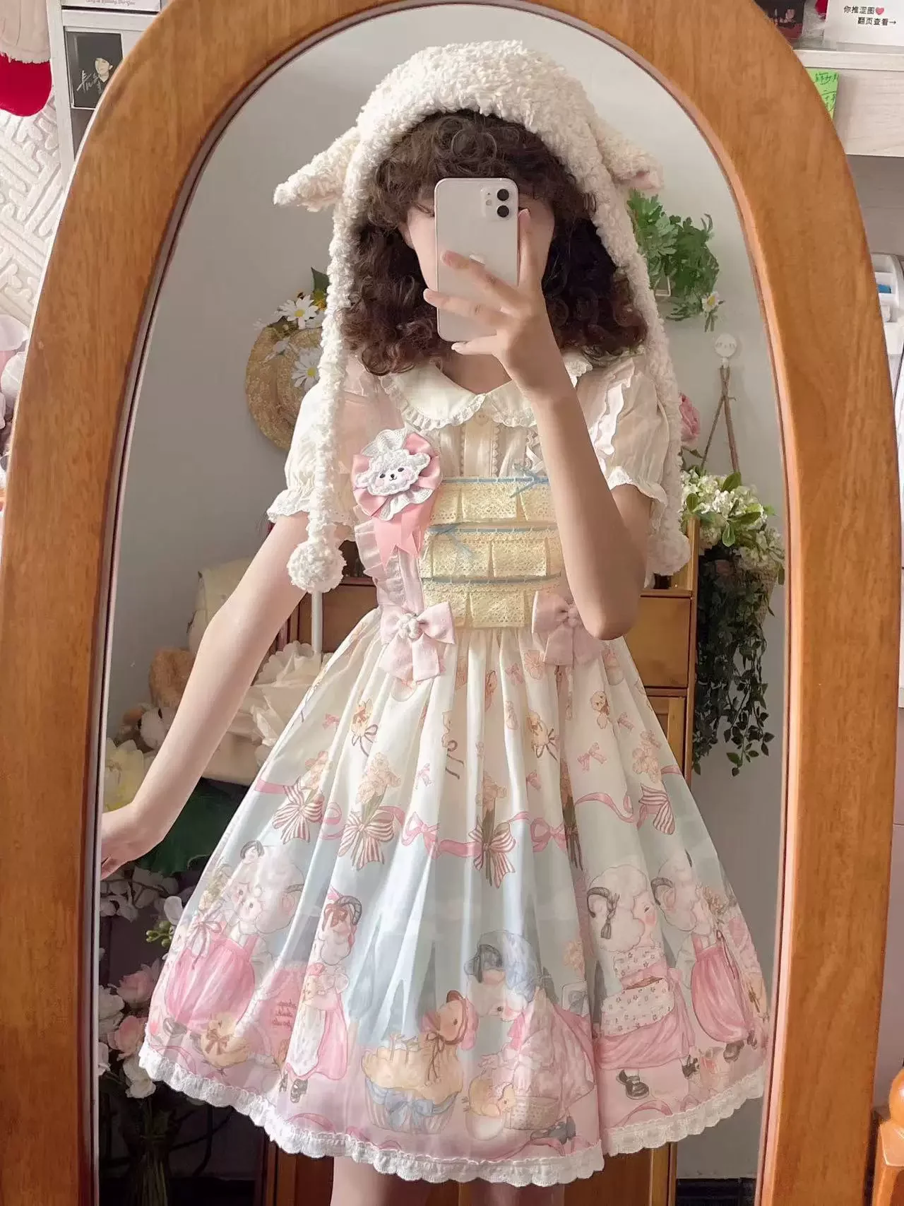 Harajuku Original Spot ovejas vals Jsk tirantes mango imagen vestido de princesa Lolita dulce ropa diaria regalo de niña para amigos