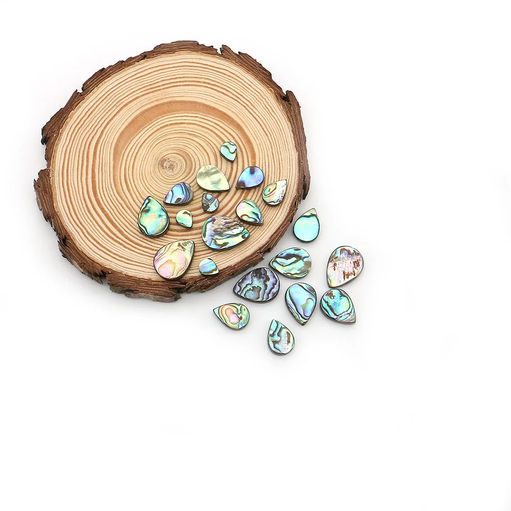 New Natural Abalone Shell Beads 8 Sizes Water Drop Straight Hole Sea Shell Loose Bead DIY Jewelry Women Earrings Necklace Gifts