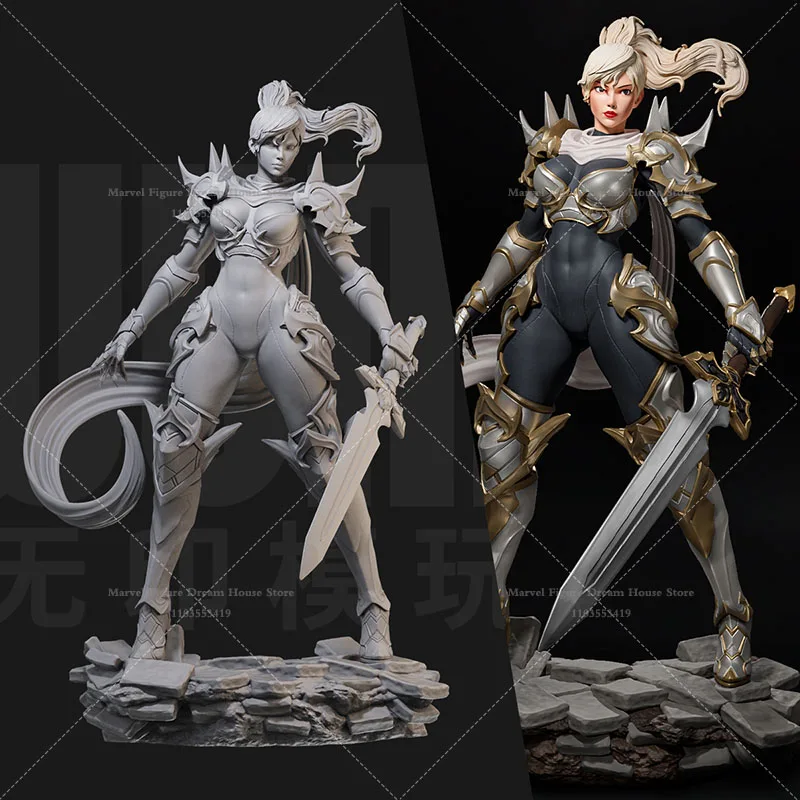 

1/24 1/18 Scale Female Warrior Paladin Fantasy Adventure Journey Strongest Swordsman DIY Self-assembled 3D Resin Un-panited Doll