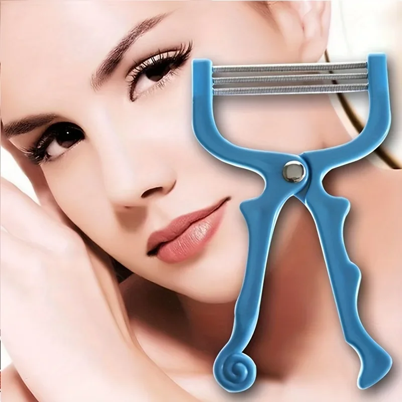 Women Epilator Mini Facial Hair Remover Safe Handheld Spring Threading Face Defeatherer for Cheek Eyebrow DIY Makeup Beauty Tool