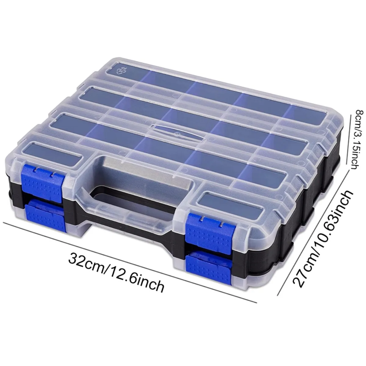 Organizer durevole a 32 scomparti con coperchio ribaltabile trasparente Ideale per viti e pulsanti Accessori fai-da-te Riparazione automatica e parte elettronica