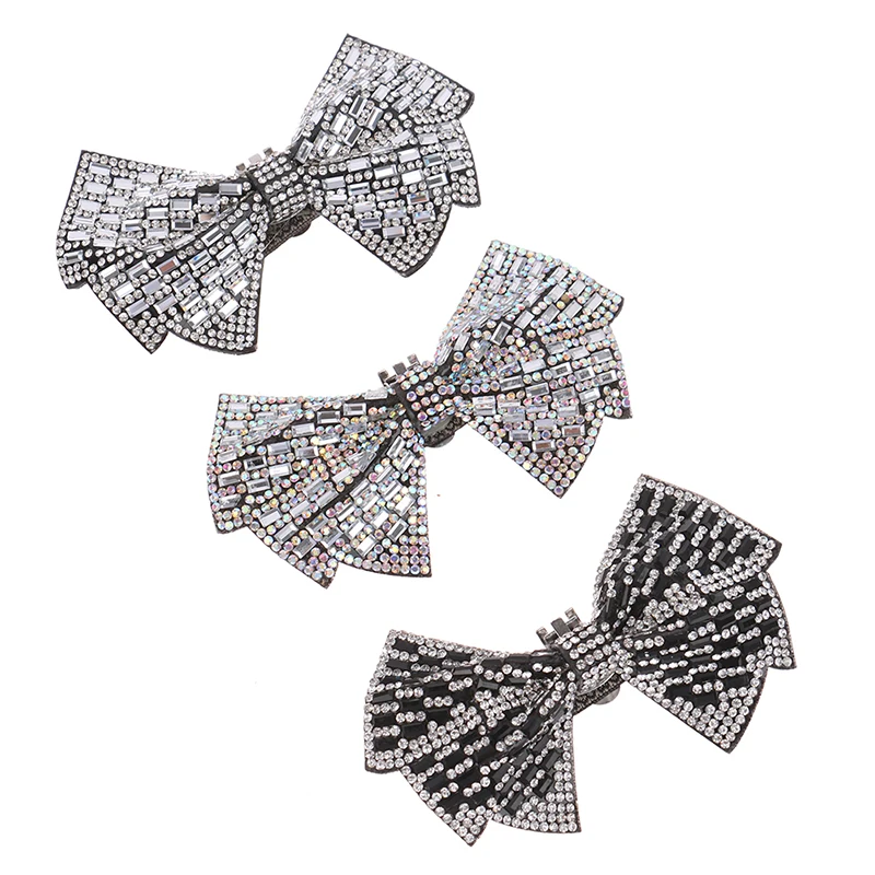 2Pcs Crystal Rhinestones Wedding Party Prom Bow Shoe Clips Buckles Decorations For Bride Women Shoes DIY Craft Accessories