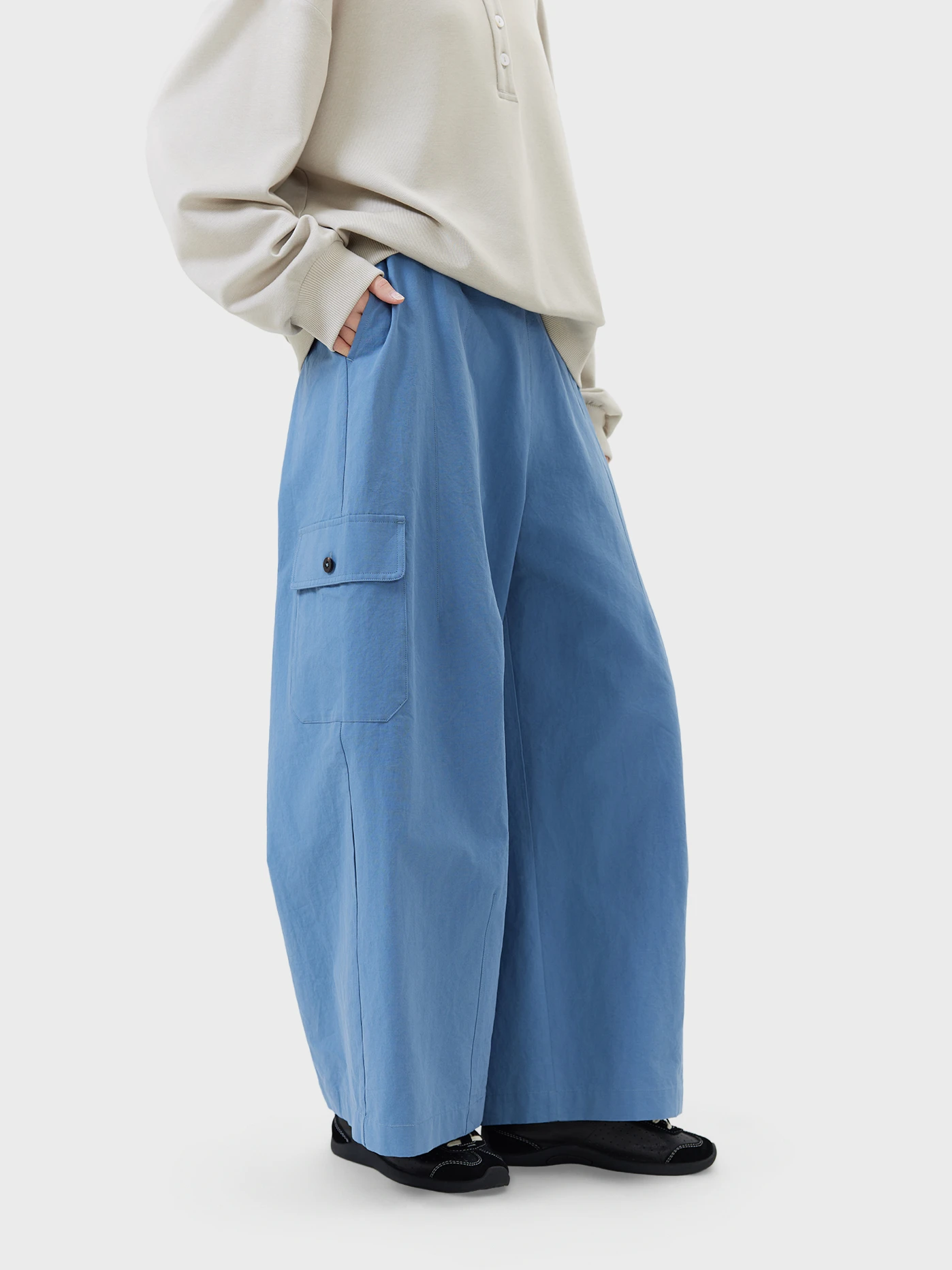 

Wide Leg Cotton Linen Workwear Pants Straight Casual High Waist Comfortable Breathable Ladies Fashion Spring Season
