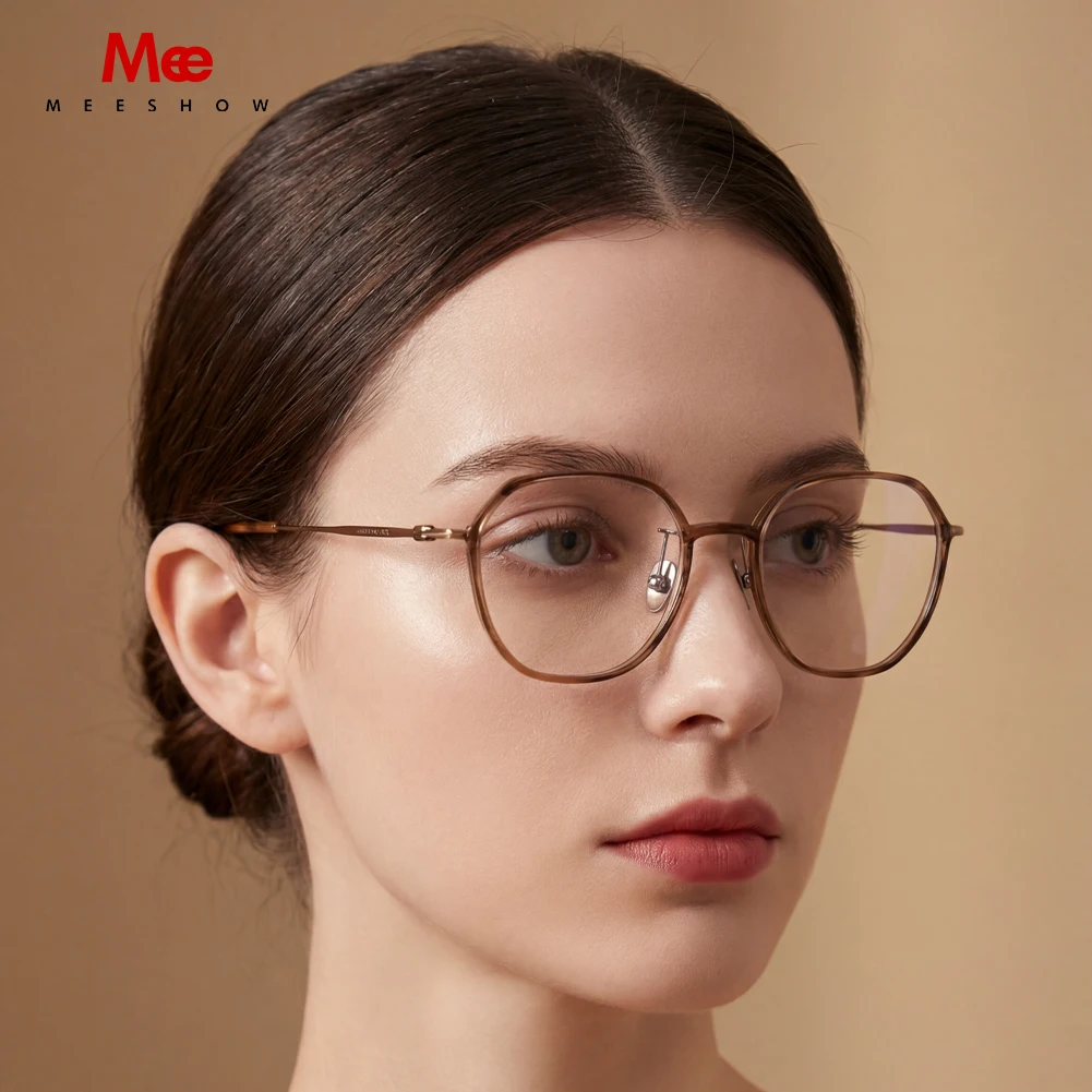 

Очки для чтения MEESHOW Rettro Ladies Ultralight Small Oval Frames Comfort с защитой от синего света, с возможностью установки линз по рецепту, для женщин